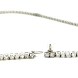 19.10CT diamond tennis necklace set in 18KT white gold 17 inches long KFK Jewelers Los Angeles