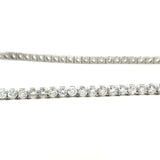 19.10CT diamond tennis necklace set in 18KT white gold 17 inches long KFK Jewelers Los Angeles