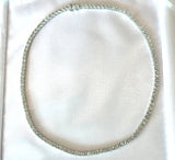 19.10CT diamond tennis necklace set in 18KT white gold 17 inches long KFK Jewelers Los Angeles