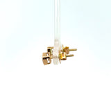 1.00CT Asscher-Cut Diamond Stud Earrings Bezel Set 18KT yellow gold KFK Jewelers Los Angeles