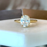 2.00CT Oval Diamond Solitaire in 18KT Yellow Gold - KFK, Inc.