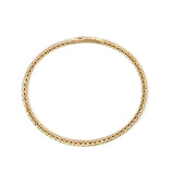 2.25 CT Diamond Flexible Bangle Bracelet, 14KT Yellow Gold - KFK, Inc.