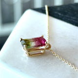 2.82CT Watermelon Tourmaline Pendant Necklace - KFK, Inc.