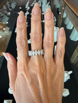 Platinum 4.00CT marquise diamond eternity band size 8 KFK Jewelers Los Angeles