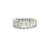 Platinum 4.00CT marquise diamond eternity band size 8 KFK Jewelers Los Angeles