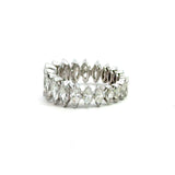 Platinum 4.00CT marquise diamond eternity band size 8 KFK Jewelers Los Angeles