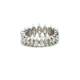 Platinum 4.00CT marquise diamond eternity band size 8 KFK Jewelers Los Angeles