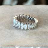 Platinum 4.00CT marquise diamond eternity band size 8 KFK Jewelers Los Angeles