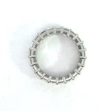 7.24CT Emerald - Cut Diamond Platinum Eternity Band - KFK, Inc.