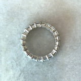 7.24CT Emerald - Cut Diamond Platinum Eternity Band - KFK, Inc.