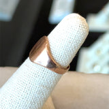 Antique 1914 9KT rose gold signet ring hallmarks 1914 Birmingham KFK Jewelers Los Angeles