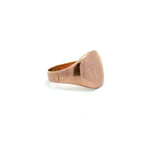Antique 1914 9KT rose gold signet ring hallmarks 1914 Birmingham KFK Jewelers Los Angeles