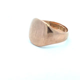 Antique 1914 9KT rose gold signet ring hallmarks 1914 Birmingham KFK Jewelers Los Angeles