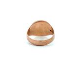 Antique 1914 9KT rose gold signet ring hallmarks 1914 Birmingham KFK Jewelers Los Angeles