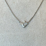 Antique Platinum Marquise Round Diamond Pendant