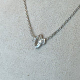 Antique Platinum Marquise Round Diamond Pendant