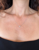 Antique Platinum Marquise Round Diamond Pendant