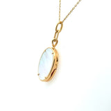 Monica Rich Kosann 18KT yellow gold mother of pearl oval locket KFK Jewelers Los Angeles