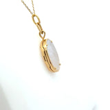 Monica Rich Kosann 18KT yellow gold mother of pearl oval locket KFK Jewelers Los Angeles