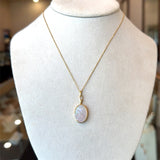 Monica Rich Kosann 18KT yellow gold mother of pearl oval locket KFK Jewelers Los Angeles