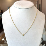 Roberto Coin 18K Yellow Gold Single Diamond Necklace .49CT KFK Jewelers Los Angeles