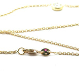 Roberto Coin 18K Yellow Gold Single Diamond Necklace .49CT KFK Jewelers Los Angeles