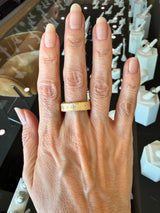 Roberto Coin 18KT rose gold Venetian Princess diamond band KFK Jewelers Los Angeles