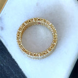 Roberto Coin 18KT rose gold Venetian Princess diamond band KFK Jewelers Los Angeles