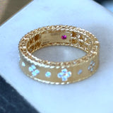 Roberto Coin 18KT rose gold Venetian Princess diamond band KFK Jewelers Los Angeles