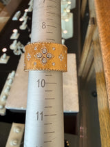 Roberto Coin 18KT rose gold Venetian Princess diamond wide cigar band KFK Jewelers Los Angeles