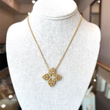 Roberto Coin 18KT Yellow Gold Venetian Princess Diamond Dual Chain Necklace KFK Jewelers Los Angeles