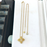 Roberto Coin 18KT Yellow Gold Venetian Princess Diamond Dual Chain Necklace KFK Jewelers Los Angeles
