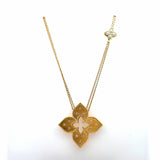 Roberto Coin 18KT Yellow Gold Venetian Princess Diamond Dual Chain Necklace KFK Jewelers Los Angeles