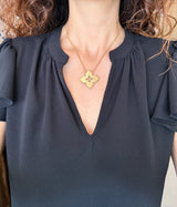 Roberto Coin 18KT Yellow Gold Venetian Princess Diamond Dual Chain Necklace KFK Jewelers Los Angeles