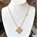 Roberto Coin 18KT Yellow Gold Venetian Princess Diamond Dual Chain Necklace KFK Jewelers Los Angeles