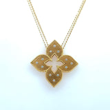 Roberto Coin 18KT Yellow Gold Venetian Princess Diamond Dual Chain Necklace KFK Jewelers Los Angeles