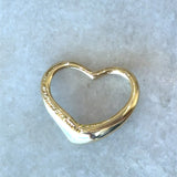 Tiffany Elsa Peretti 18KT yellow gold open heart pendant with pouch KFK Jewelers Los Angeles