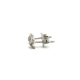 Tiffany platinum diamond cross-stitch mini stud earrings KFK Jewelers Los Angeles