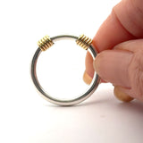 Tiffany sterling silver and 18K yellow gold 2-wire coil band size 7 KFK Jewelers Los Angeles