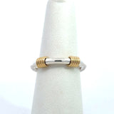 Tiffany sterling silver and 18K yellow gold 2-wire coil band size 7 KFK Jewelers Los Angeles