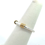 Tiffany sterling silver and 18K yellow gold 2-wire coil band size 7 KFK Jewelers Los Angeles
