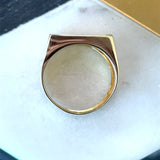 Vintage 1970s 18KT Italian gold lightweight signet ring size 9.25 KFK Jewelers Los Angeles