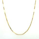 Vintage 1960's 14K yellow gold curb and bar link chain 15 inches KFK Jewelers Los Angeles