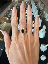 Antique 10KT Gold Garnet and Pearl Ring - KFK, Inc.