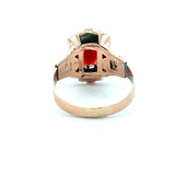 Antique 10KT Gold Garnet and Pearl Ring - KFK, Inc.