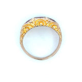 Antique 10KT Gold Rhodolite Garnet 3-Stone Ring - KFK, Inc.