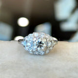 Antique 1.28CT Platinum Art Deco Diamond Ring - KFK, Inc.