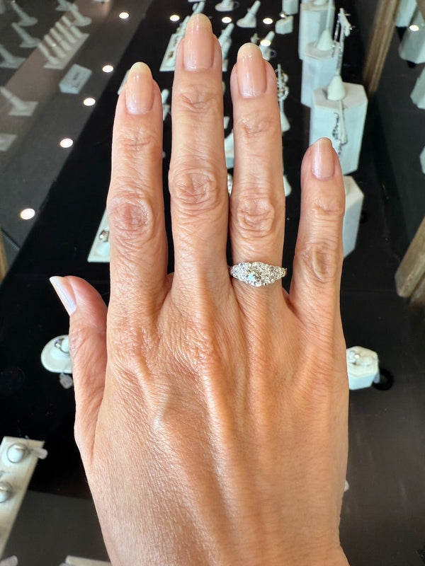 Antique 1.32CT Diamond Art Deco Platinum Ring - KFK, Inc.
