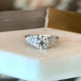 Antique 1.32CT Diamond Art Deco Platinum Ring - KFK, Inc.