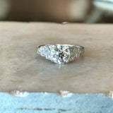 Antique 1.32CT Diamond Art Deco Platinum Ring - KFK, Inc.